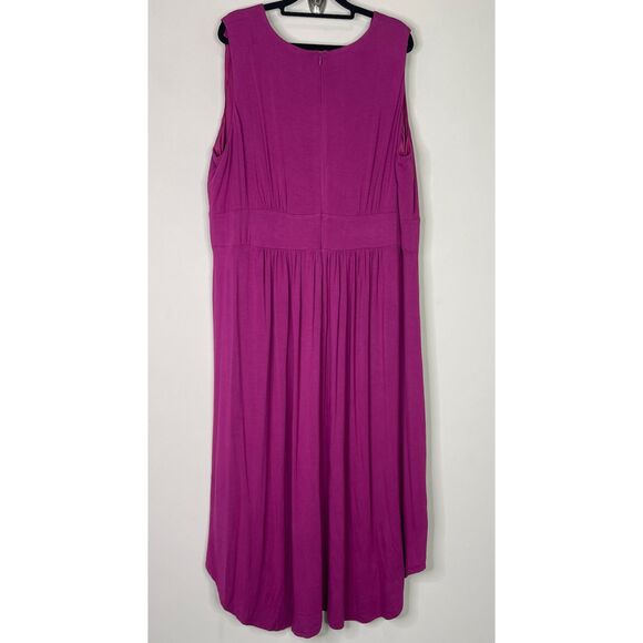 New Adorne Woman Berry Sleeveless Maxi Dress Women's Size 3X - Picture 9 of 10